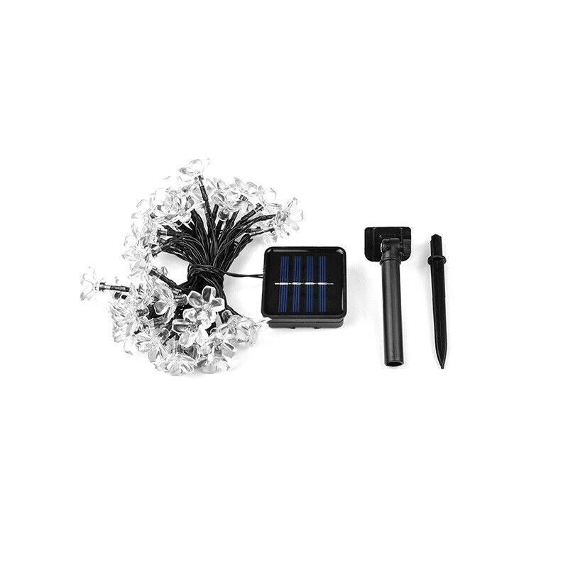 7 Meters 50 Led Solar Power Fairy String Lights Blossom Flower Lamp WaterproJ8P9