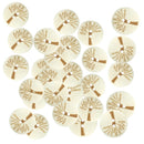 50pcs 20mm Natural Tree of Life Design Buttons Wooden Buttons for DIY Craft