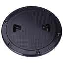 Marine Boat RV Black Plastic 8Inch Access Hatch Cover Screw Out Deck Plate