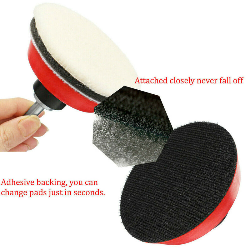 1/2/ 3Inch Sponge Buffing Polishing Pad Kit for Car Polisher with Drill Adapter