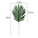 24 Pcs 2 Kinds Tropical Plant Palm Leaves Artificial Palm Leaves Faux Leave K3R7
