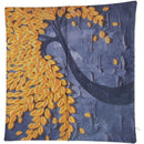 Fashion Cotton and linen Square Pillow cases Gray + yellow flowers B6Q9