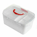 White 2 Layers Health Pill Medicine Chest First Aid Case H3J9 Hold Box C3F5 F9N8