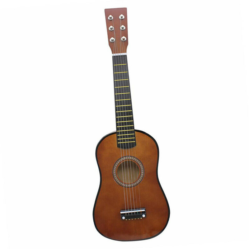 23inch 6 String Acoustic Guitar for Children Kids Educational Toys Coffee
