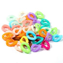 100pcs Acrylic Chain C Links Buckle Open DIY Jewelry Findings Accessories