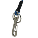 Coil Fly Fishing Lanyard Expandable With 2 Quick Release Snaps - Blue
