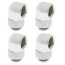 4 Pieces Metal Right Angle Rotary Adapter Fitting, Water Cooling G1/4'' Threads