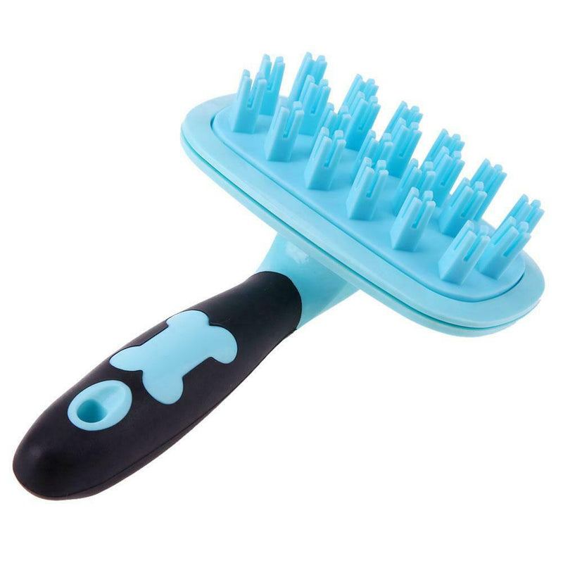 Pet Dog Cat Silicone Massage Comb Hair Removal Grooming Cleaning Brush Pink
