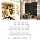 14pcs LED Makeup Mirror Light Bulb Kit Dimmable USB Hollywood Vanity Lights A
