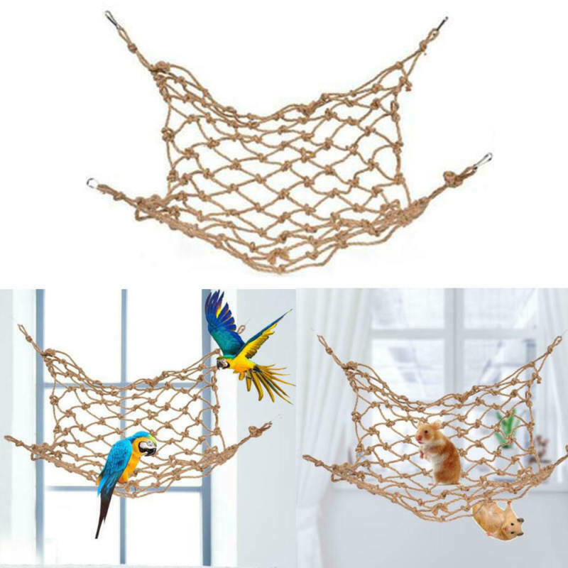 Small Pet Bird Climbing Net Bird Parrot Toys Pet Supplies Hemp Rope Traini MEL