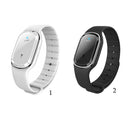 Physical Ultrasonic Electronic Mosquito Repellent Bracelet White + Black