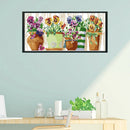 Home Cross Stitch 14CT Stamped Embroidery DIY Handwork (J180 Plants)