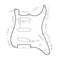 3Ply SSS 11 Holes Strat Electric Guitar Pickguard for FD (White) A
