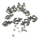 10 Sets Anchor Punk Rivet Metal Stud Spots Button for Leathercraft Decor