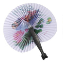 2PCS Paper Folding Chinese Oriental Floral Hand Fans Wedding Favours Table  Z7V6