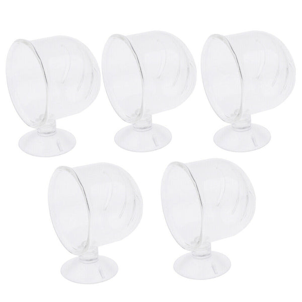 5x Glass Feeding Cup   Feeder Shrimp Red Worms Food for Aquarium Seam