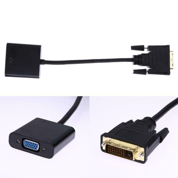 1080P DVI-D 24+1 to VGA HDTV Converter Monitor Cable for PC Display Card #gib