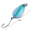 5pcs 3.0g/5cm Colorful Metal Hard Spoon Sequin Fishing Lures Copper Baits