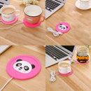Cartoon Silicone Heater Warmer Cup Pad Hot Drinks Beverage Mat Cup Coaster E8W7