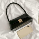 Classic Women Handbag PU Leather Retro Shoulder Bag Shopping Totes (Black)