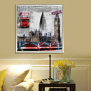 5D DIY Round Drill Diamond Painting City London Cross Stitch Embroidery Kit