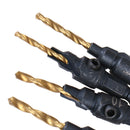 4Pcs HSS Countersink Drill Bit Set Woodworking Carpentry Tool 6-12