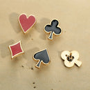 4Pcs Cartoon Poker Lapel Pin Clothes Brooches Backpack Collar Badges Jewelr Dz
