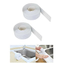 2x Waterproof PVC Adhesive Tape Caulk Strip f/ Bathroom Wall Corner 3.2M