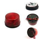 Red Round LED Strobe Beacon Rooftop Emergency Warning Flashing Light Lamps A9N9
