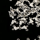 50pcs Alloy Metal Heart Charms DIY Bracelet Necklace Jewelry Making Findings