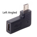 USB-C Type-C Female to Micro-USB 2.0 5Pin Male Data Adapter 90 Degree Left  T7N3