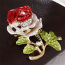 Enamel Flower Rhinestone Crystal Brooch Pin Wedding Bridal Bouquet Pin Jewelr Gw