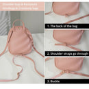 Fashion Backpack Multi-Function Small Backpack Women Pu Leather Shoulder Ha