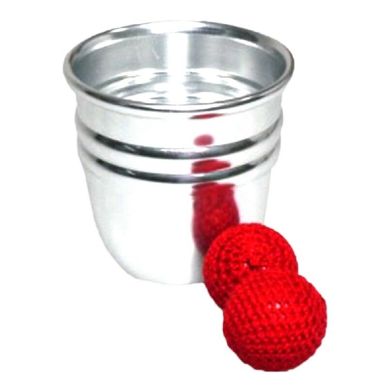 Classic Magic Trick Cups And Red Balls Penetration Close-Up Street Props  Dlqq