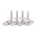 4 Sets Durable Stainless Steel Screws & Nuts Hardware for Kayak Track/ Rail MO