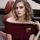 Retro Brooches Maple Leaf Pin Women Men Exquisite Collar Pins Wedding Jewelry