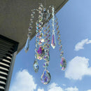 Crystal Prisms Wind Chimes Hanging Chandelier Chimes Home Hanging Decoration Hn