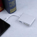 Multifunctional 4-in-1 Type-C to VGA HDMI DVI USB3.0 Port Converter Adapter