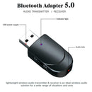 USB Bluetooth 5.0 Receiver Adapter 3.5mm AUX Stereo Speaker For TV PC Headp Y5I0