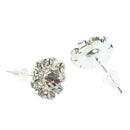 Fashion Spherical Crystal Flower Studs Earrings W8S3