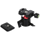 Mini Panoramic 360 Camera Head Rotation Ballhead for Tripod DSLR, Black