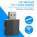 Bluetooth Audio Transmitter Receiver Adapter w/ 3.5mm Cable for Computer Mp3