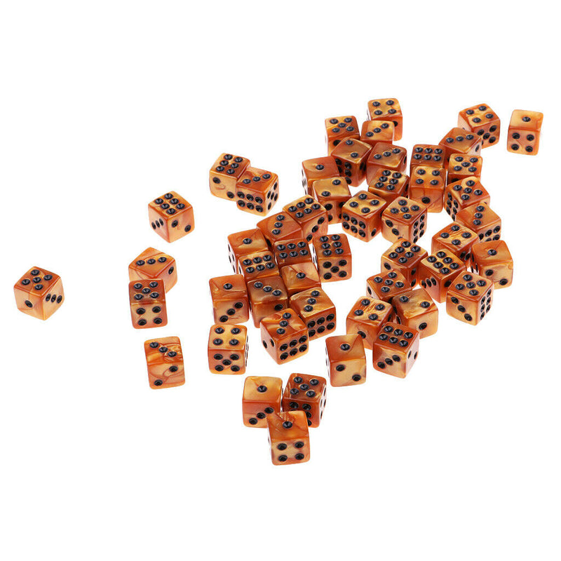 50pcs Acrylic Six Sided Dices 12mm D6 Dice For D&D DnD RPG