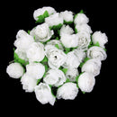50 pcs 3cm Corolla Flower Head Artificial Rose House Wedding Decoration (Wh