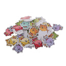 50Pcs DIY Wooden Novelty Cat Design Buttons Sewing Button Art Crafts 30mm