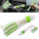 Double Head Car Air- Outlet Keyboard Blinds Dust Cleaning Brush Tool