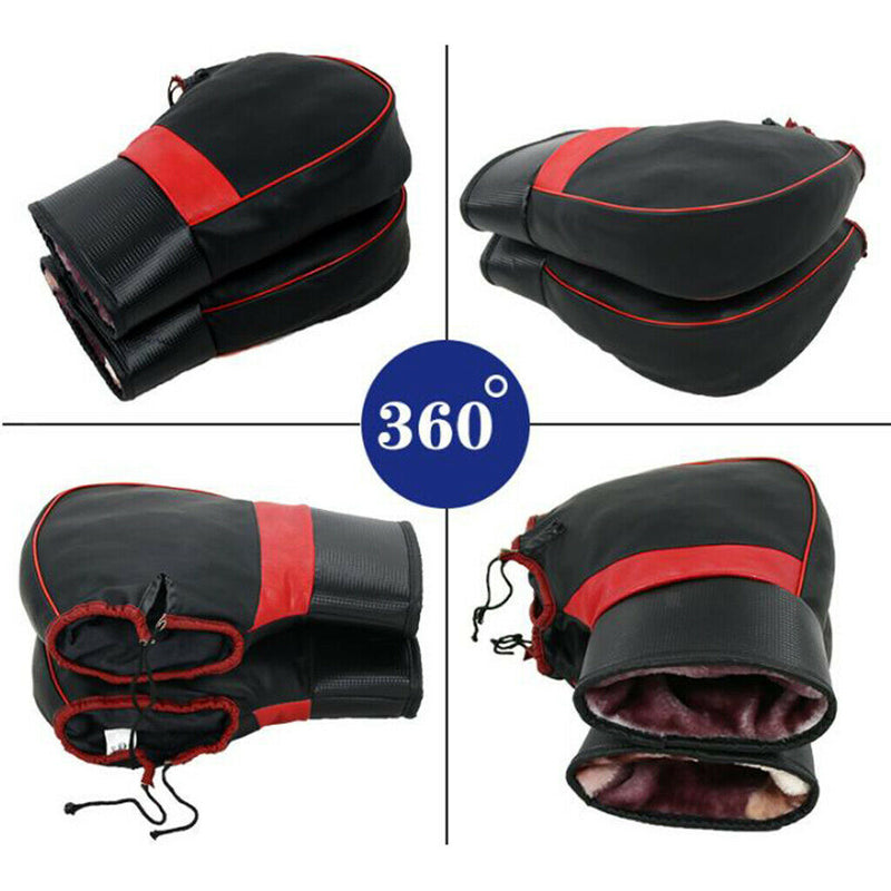 2 Pairs Motorcycle Warm Winter Windproof Waterproof Handlebar Muffs Gloves