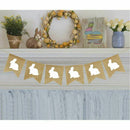 Rabbit Burlap Garland Bunny Burlap Garland Rustic Easter Decorations White RF7E1
