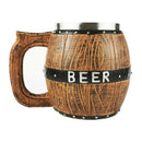 580MLHandmade  Wooden Barrel Beer Mug Bucket Shaped Drinkware Cocktail Mug
