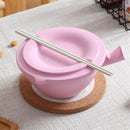 Eco-Friendly Wheat Straw Instant Noodles Bowl with Lid Handle Dinnerware Se